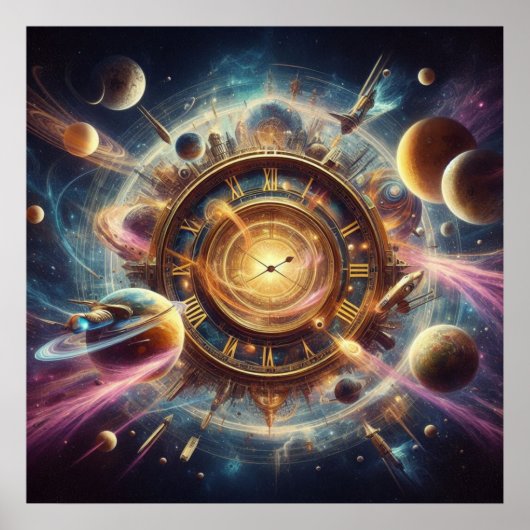 Steampunk/Tijdmachine, Tijd/Ruimte/Continuum 6002X Poster (Voorkant)