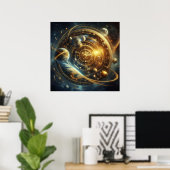Steampunk/Tijdmachine, Tijd/Ruimte/Continuum 6003X Poster (Thuiskantoor)
