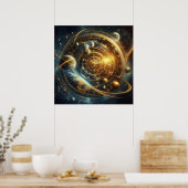 Steampunk/Tijdmachine, Tijd/Ruimte/Continuum 6003X Poster (Keuken)