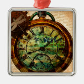 Steampunk-tijdstuk Metalen Ornament (Voorkant)
