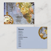 Steampunk Tijdstukgele rozenVisitekaartjes Visitekaartje (Voorkant / Achterkant)