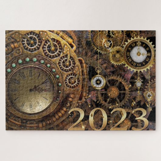 Steampunk-tijdstukken 2023 legpuzzel (Horizontaal)