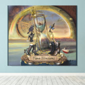 Steampunk - tijdverlichting canvas afdruk (Insitu (Houten vloer))