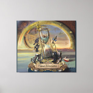 Steampunk - tijdverlichting canvas afdruk