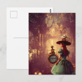 Steampunk Time Keeper Lady Briefkaart (Voorkant / Achterkant)