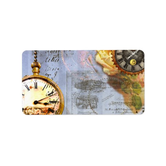 Steampunk Time Labels Labels (Voorkant)