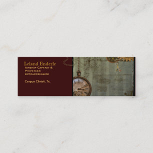 Steampunk Time Machine Business Profile Cards Mini Visitekaartje