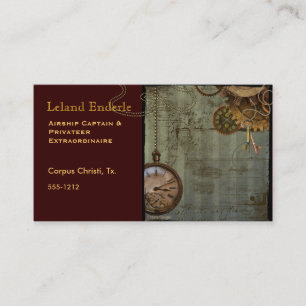 Steampunk Time Machine Business Profile Cards Visitekaartje