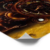 Steampunk Time Machine in Swiss Alps Fantasy Art Poster (Hoek)