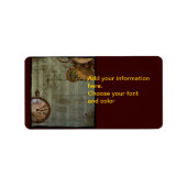 Steampunk Time Machine Kloklabels Etiket (Voorkant)
