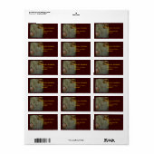 Steampunk Time Machine Kloklabels Etiket (Full Sheet)