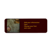 Steampunk Time Machine-labels Etiket (Voorkant)