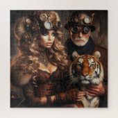 Steampunk - Time Machine Paar & Tijger 80 -3 Legpuzzel (Verticaal)