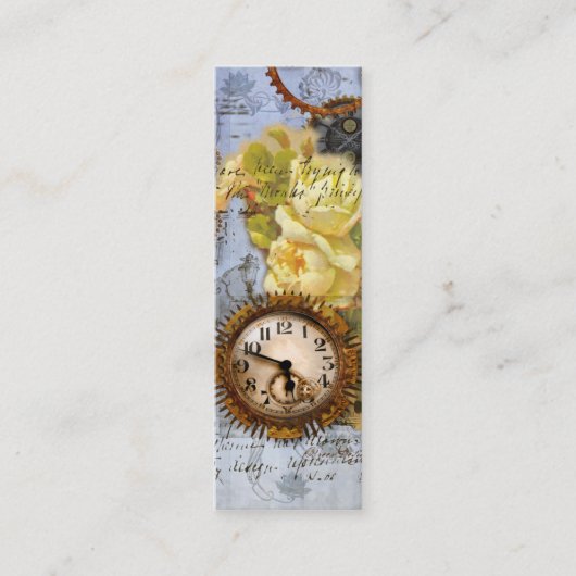 Steampunk Time Machine Pocket Watch Visitekaartje (Voorkant)