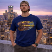 Steampunk Time Machine - Yesterday & Tomorrow Navy T-shirt