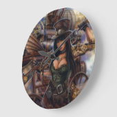 Steampunk Time Traveler Clock Grote Klok (Hoek)