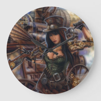 Steampunk Time Traveler Clock Grote Klok