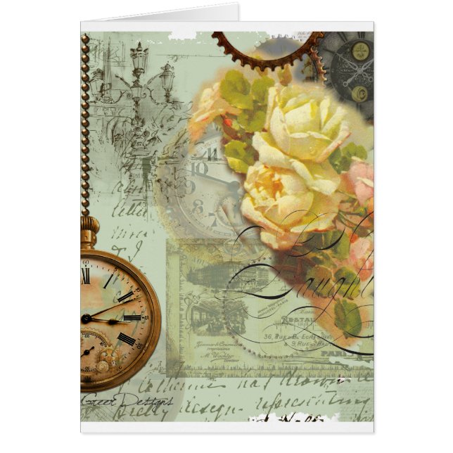Steampunk Time & Yellow Roses (Voorkant)