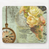 Steampunk Time & Yellow Roses Muismat (Voorkant)