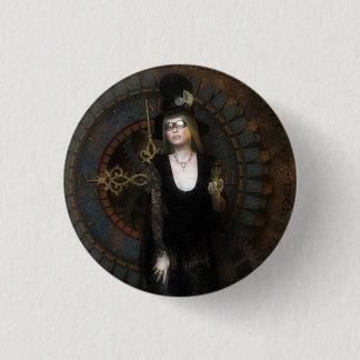 Steampunk timekeeper-knop ronde button 3,2 cm