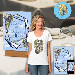 Steampunk Timeless Wedding Party cards & giften Aankondigingskaart