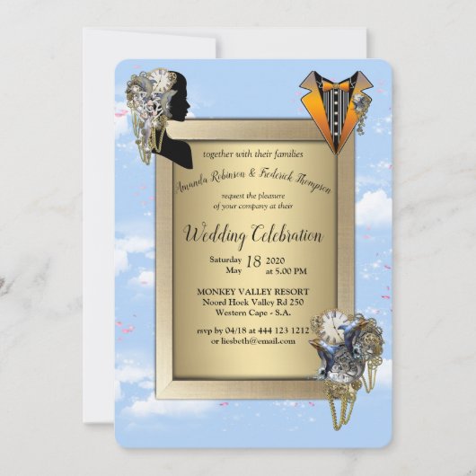 Steampunk Timeless Wedding Party cards & giften Kaart (Voorkant)