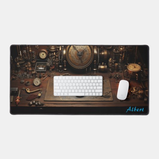 Steampunk Tinkerer Science Fiction XL Bureaumat (Keyboard & Muis)