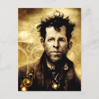 Steampunk Tom Waits Briefkaart