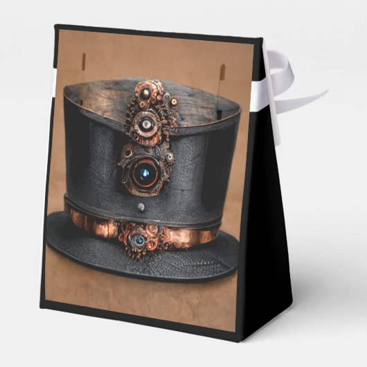 Steampunk Top Hat Bedankdoosjes (Achterkant)