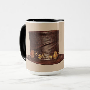 STEAMPUNK TOP HAT COFFEE MUGS MOK