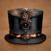 Steampunk Top Hat Satijnen Lint