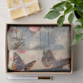 Steampunk Top Hat Vlinders Bloemen Decoupage Tissuepapier (Geschenk)