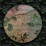 Steampunk Torn Roos |  depressie Dartbord<br><div class="desc">90 jaar gekrompen, helemaal opgegroeid! Feminine, verfijnd Victoriaans tijdperk met een schouderklopje met steampunk, naadloos patroon met gerijpt papier met een roze roze roos op een grijze achtergrond. Dit abstracte ontwerp uit de jaren '90 is voorzien van een prachtig palet dat een perfecte pop van kleur toevoegt. Voor aanpassingen of...</div>