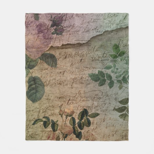 Steampunk Torn Roos |  depressie Fleece Deken (Voorkant)