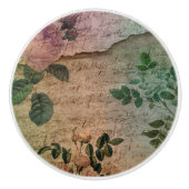 Steampunk Torn Roos |  depressie Keramische Knop (Voorkant)