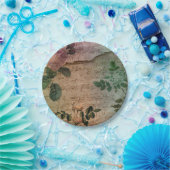 Steampunk Torn Roos | depressie Papieren Bordje (Feest)