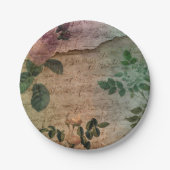 Steampunk Torn Roos | depressie Papieren Bordje (Voorkant)