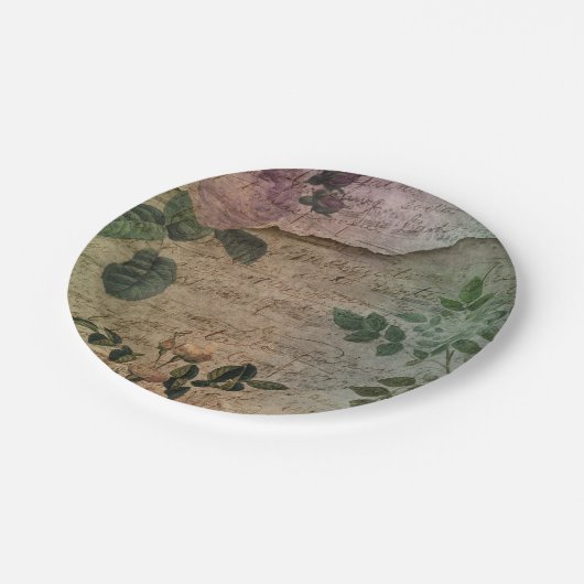 Steampunk Torn Roos | depressie Papieren Bordje (Gekanteld)