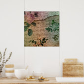 Steampunk Torn Roos |  depressie Poster (Keuken)