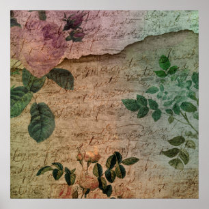 Steampunk Torn Roos    depressie Poster