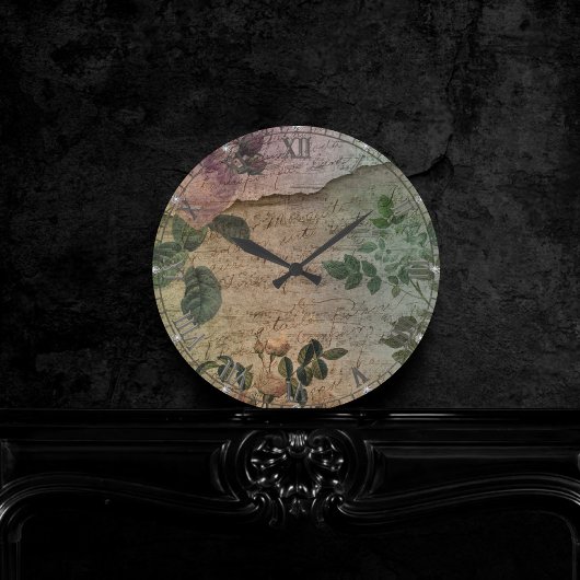 Steampunk Torn Roos |  depressie Ronde Klok