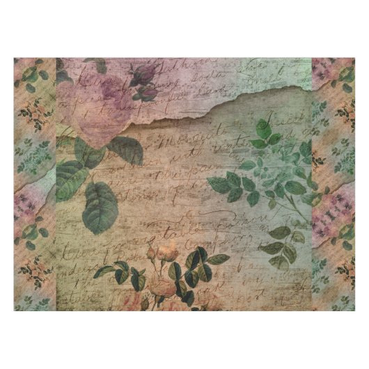 Steampunk Torn Roos | depressie Tafelkleed (Voorkant (Horizontaal))