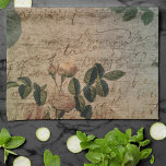 Steampunk Torn Roos |  depressie Theedoek<br><div class="desc">90 jaar gekrompen, helemaal opgegroeid! Feminine, verfijnd Victoriaans tijdperk met een schouderklopje met steampunk, naadloos patroon met gerijpt papier met een roze roze roos op een grijze achtergrond. Dit abstracte ontwerp uit de jaren '90 is voorzien van een prachtig palet dat een perfecte pop van kleur toevoegt. Voor aanpassingen of...</div>