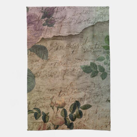 Steampunk Torn Roos |  depressie Theedoek (Verticaal)