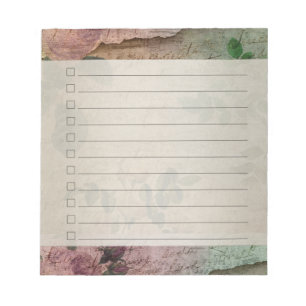 Steampunk Torn Roos    Ephemera-checklist Notitieblok