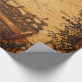 Steampunk-train Cadeaupapier (Hoek)