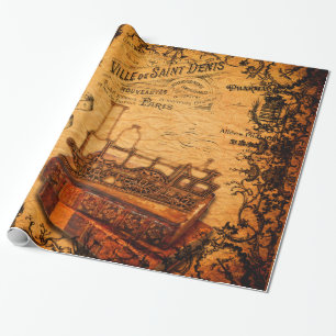 Steampunk-train Cadeaupapier