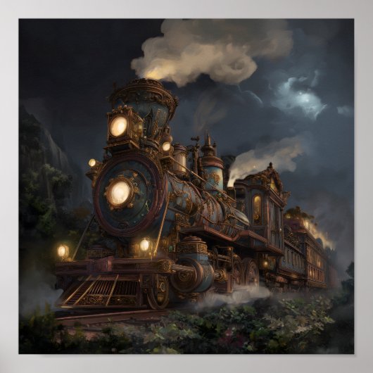 Steampunk Train Poster (Voorkant)