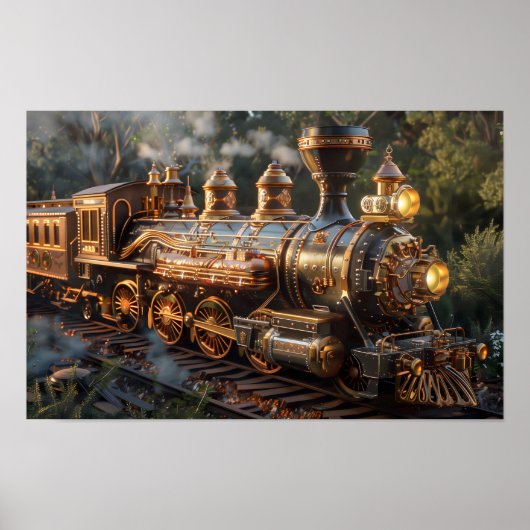 Steampunk Train Poster (Voorkant)