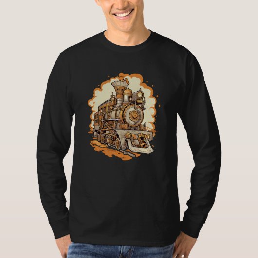 Steampunk Train T-shirt (Voorkant)